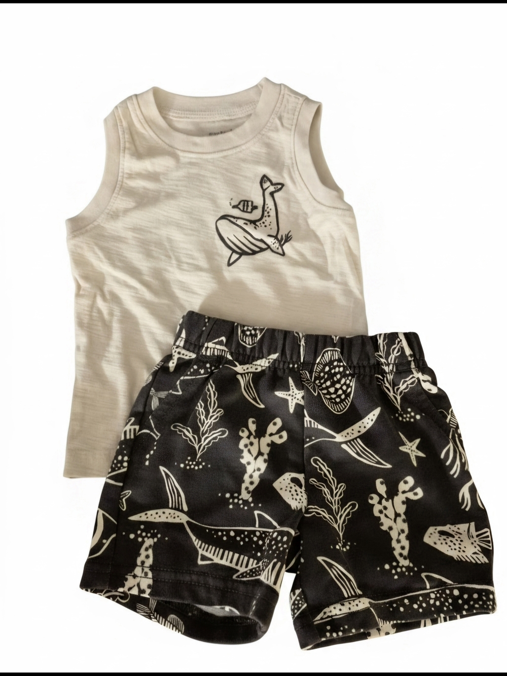 Carter's Tank Top with  Ocean Print Short Set Size 12 Months
